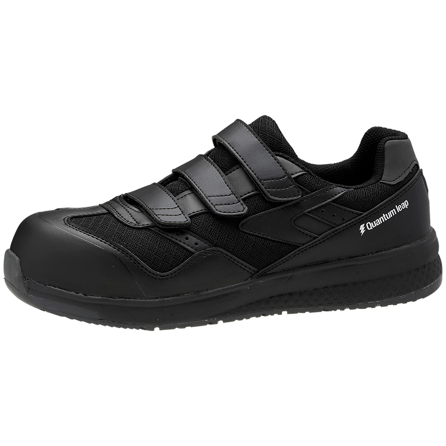 高反発作業靴　Ｑｕａｎｔｕｍ　ｌｅａｐ　ＱＬ−１５　静電　ブラック