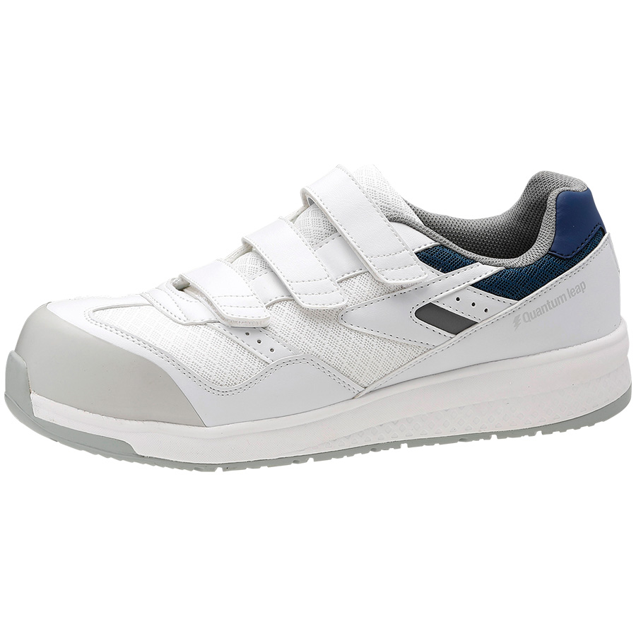 高反発作業靴　Ｑｕａｎｔｕｍ　ｌｅａｐ　ＱＬ−１５　静電　ホワイト