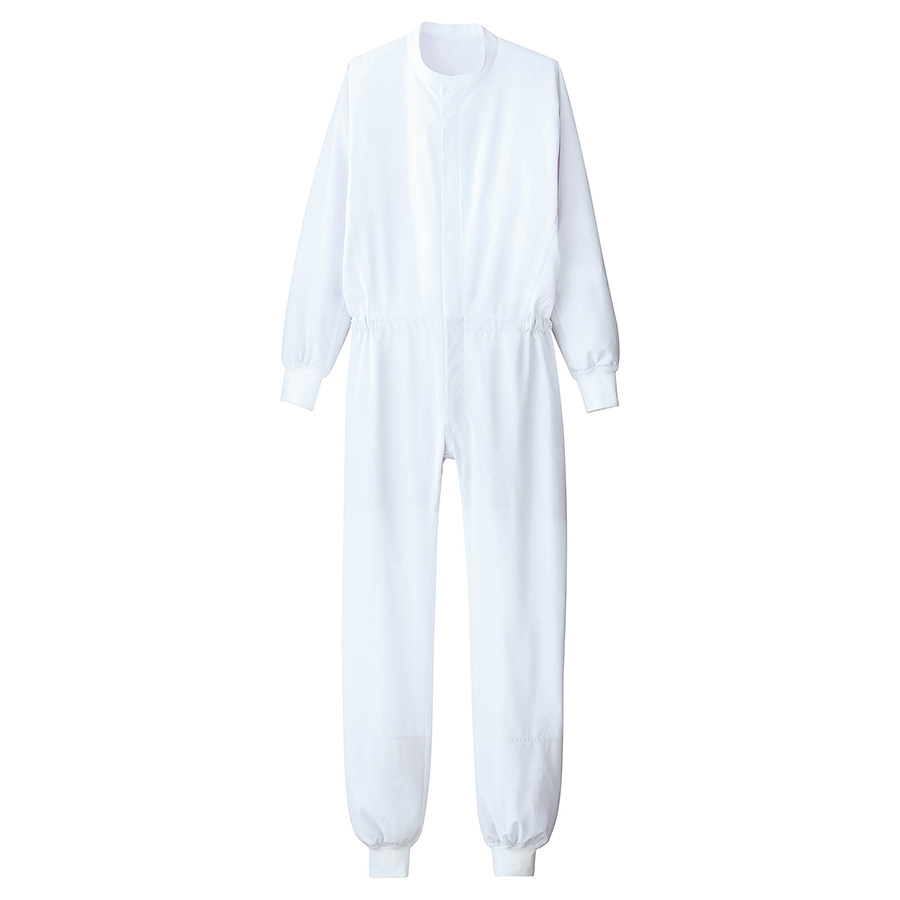 ベルデクセル　男女共用　ツナギ型白衣　ＶＥＨＳ２１１１Ｗ　超薄　ホワイト