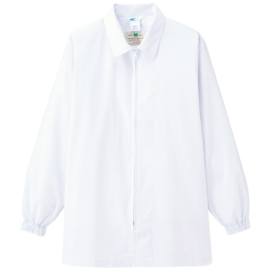 男女共用　ステンカラー長袖コート　薄地　ＭＨＳ２８上　ホワイト
