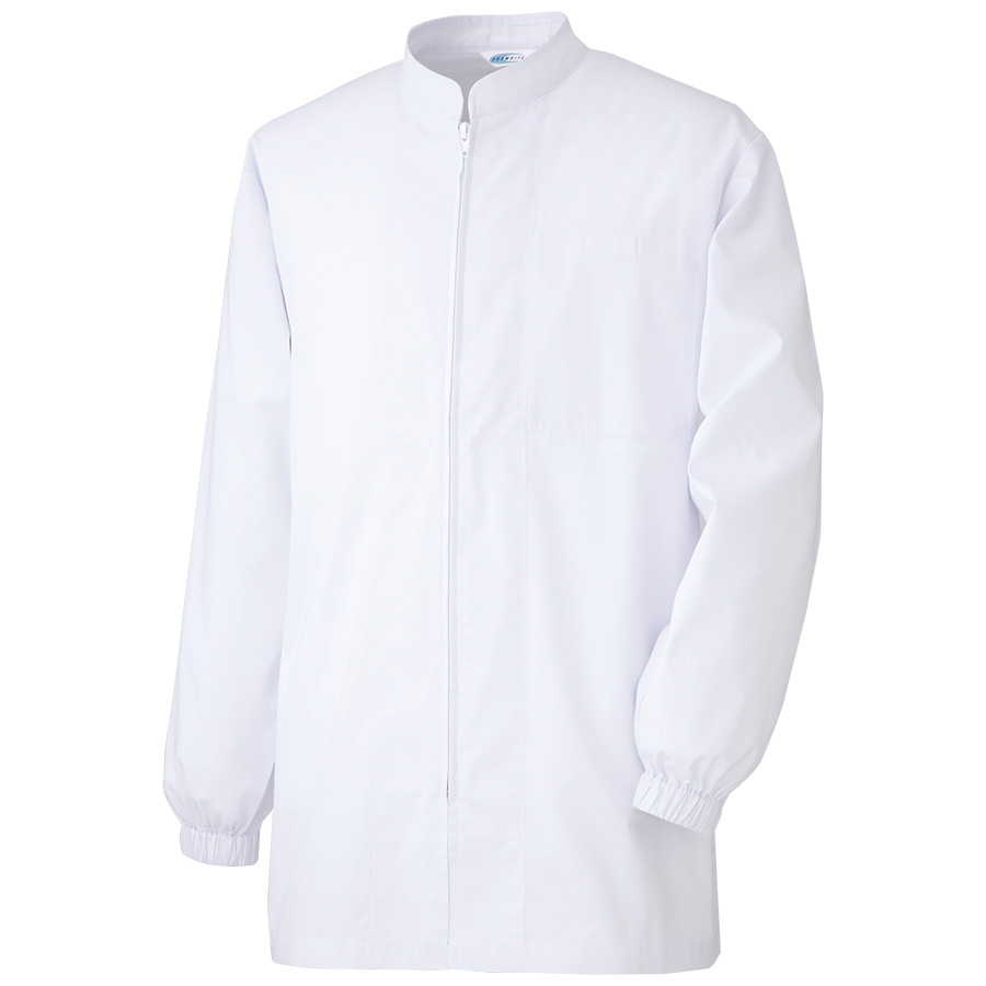 白衣　男女共用　長袖コート　ＭＨＳ３２７　上　ホワイト