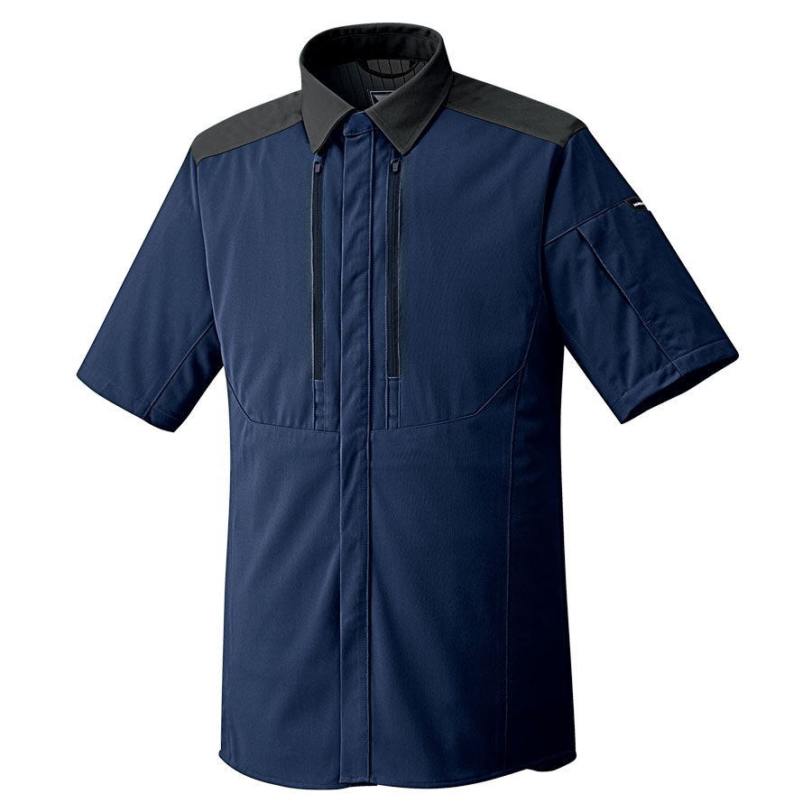 ベルデクセルフレックス　トリコットユニフォーム　男女共用　半袖シャツ　ＶＥＳ７１７上　ネイビー