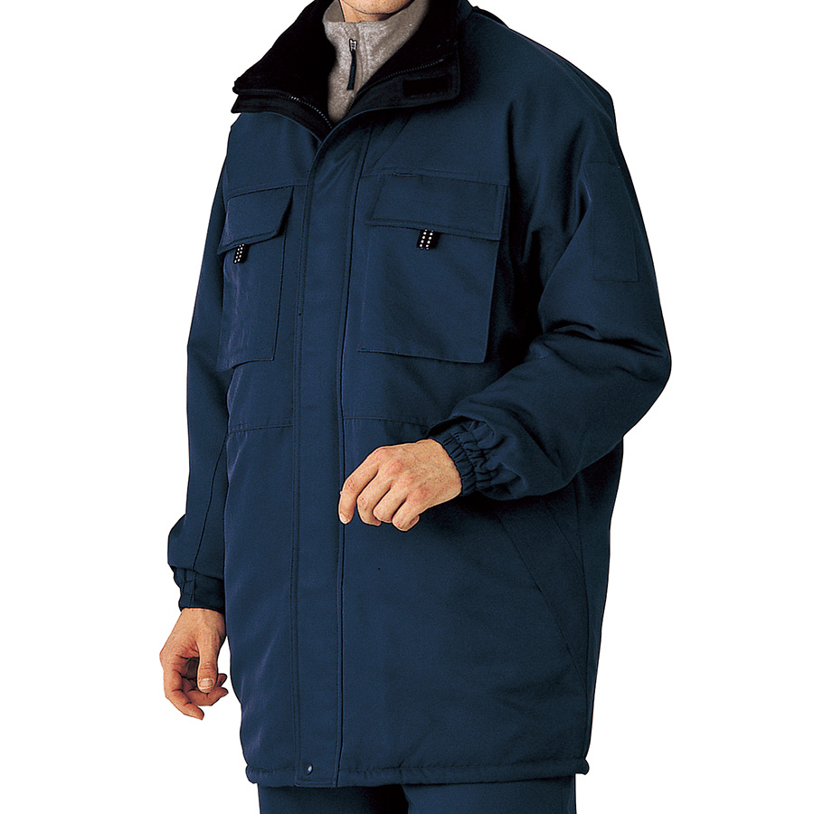 グッドバリュー 防寒服コート M3127 上 ネイビー| 作業服・作業着 | 【ミドリ安全】公式通販