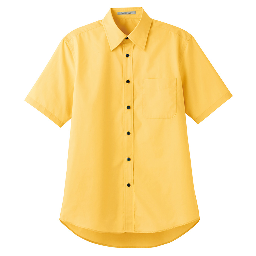 ブロードレギュラーカラー　半袖シャツ　ＦＢ４５２７Ｕ−１０　イエロー