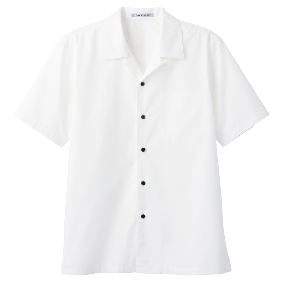 ブロードオープンカラー　半袖シャツ　ＦＢ４５２９Ｕ−１５　ホワイト