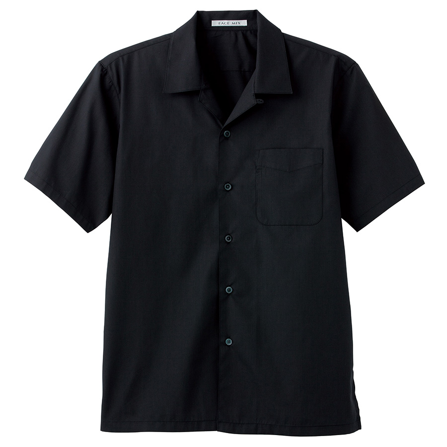 ブロードオープンカラー 半袖シャツ FB4529U－16 ブラック| 作業服・作業着 | 【ミドリ安全】公式通販