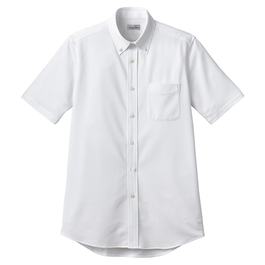 ボタンダウンニット半袖シャツ FB4558U－15 ホワイト| 作業服・作業着 | 【ミドリ安全】公式通販