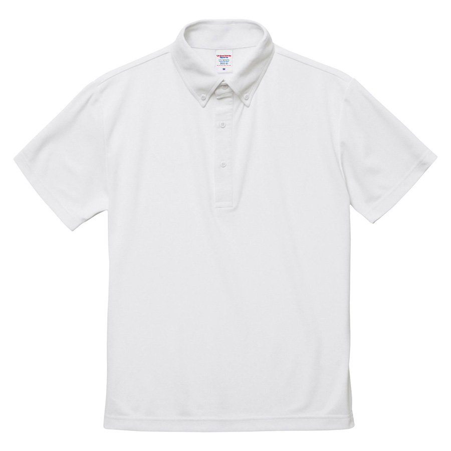 ４．７ｏｚ　スペシャル　ドライ　カノコ　ポロシャツ（ボタンダウン）（ローブリード）　２０２２−０１　００１　ホワイト
