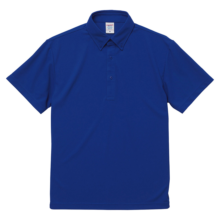 ４．７ｏｚ　スペシャル　ドライカノコポロシャツ（ボタンダウン）（ローブリード）　２０２２−０１　０８４　コバルトブルー