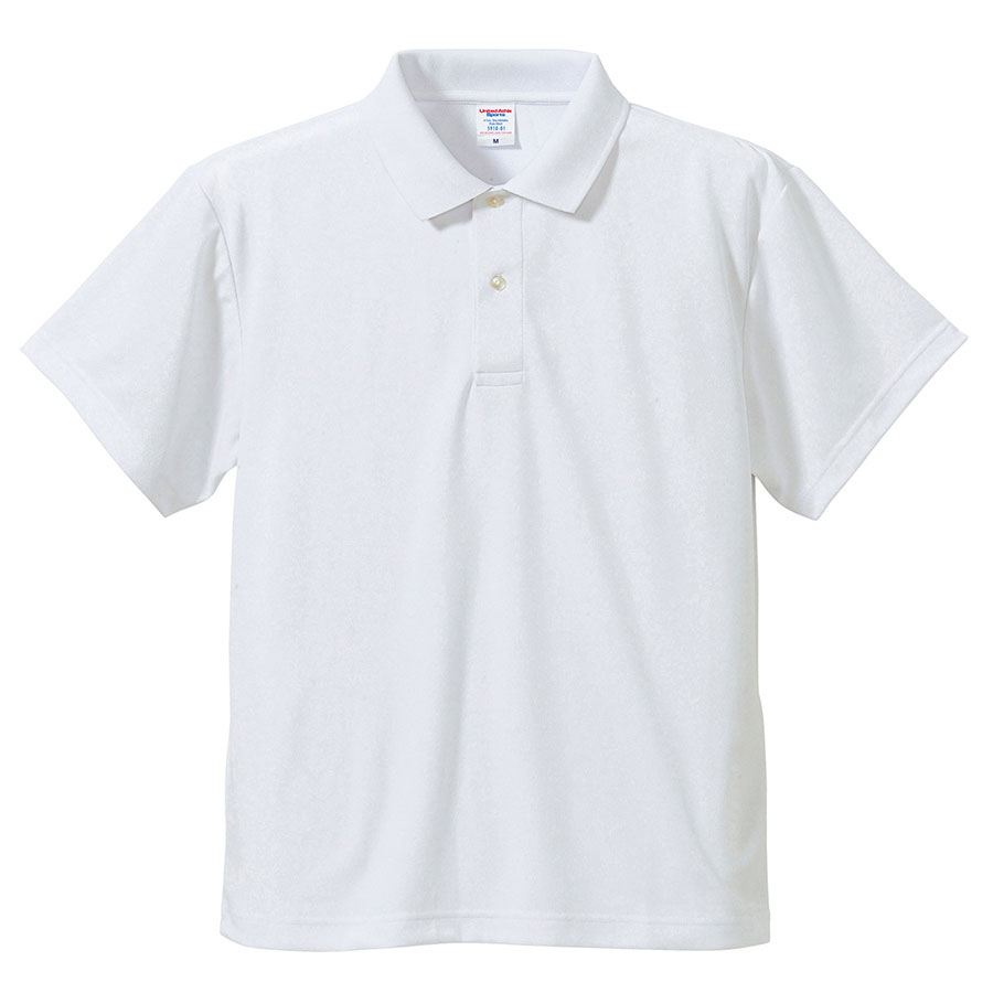 ４．１ｏｚ　ドライアスレチックポロシャツ　５９１０−０１　００１　ホワイト
