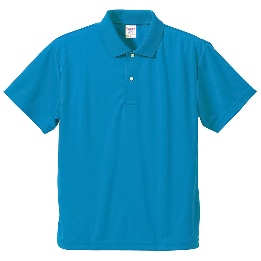 ４．１ｏｚ　ドライアスレチックポロシャツ　５９１０−０１　５３８　ターコイズブルー