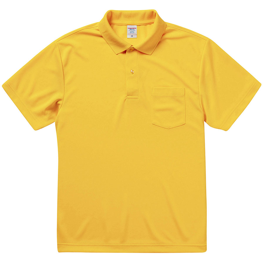 ４．１ｏｚ　ドライアスレチック　ポロシャツ（ポケット付）　５９１２−０１　１９０　カナリアイエロー
