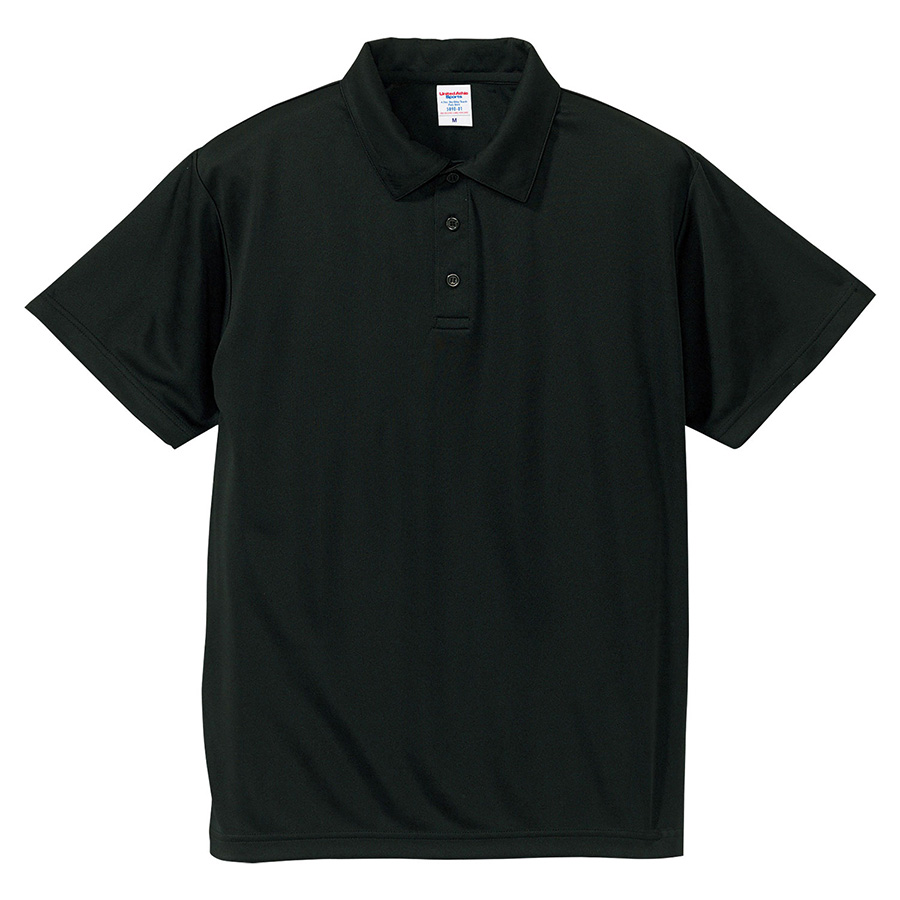 ４．７ｏｚ　ドライシルキータッチ　ポロシャツ（ローブリード）　５０９０−０１　００２　ブラック