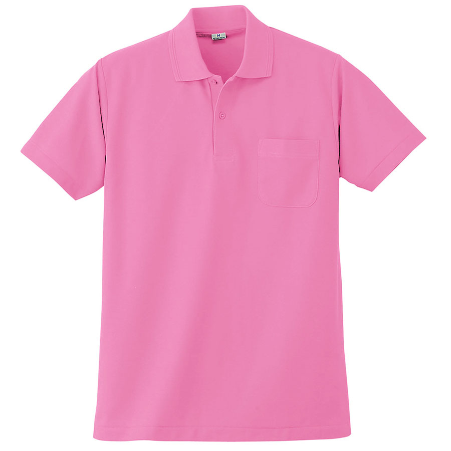 半袖ポロシャツ （胸ポケット付） Ｋ２７２ １３ ピンク| 作業服・作業