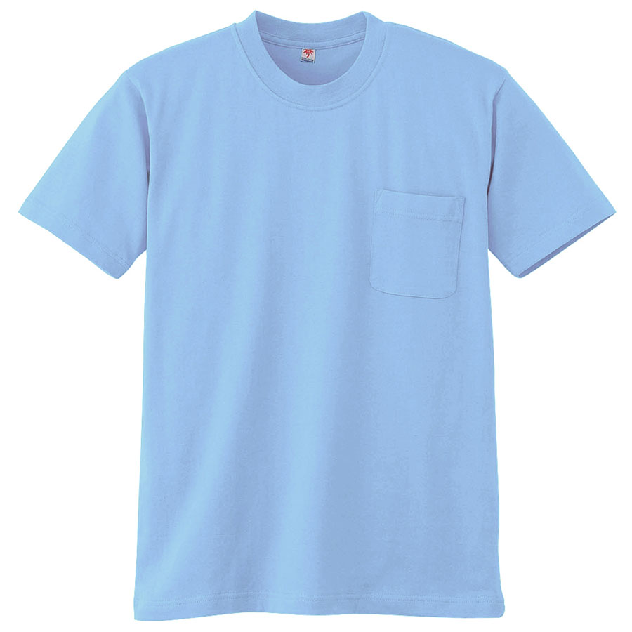 半袖Tシャツ （胸ポケット付） K3022 6 サックス| 作業服・作業着 | 【ミドリ安全】公式通販