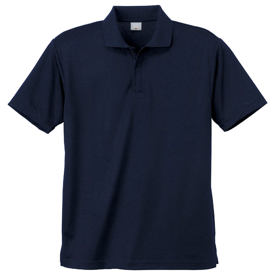 異物混入対策　ＤＲＹ　半袖ポロシャツ　（ネット付き）　Ｋ８０１　１　ネービー