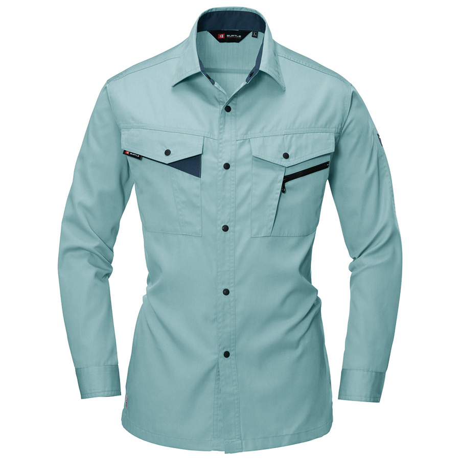 長袖シャツ ６０２３－１ アースグリーン （Ｓ～３Ｌ）| 作業服・作業着 【ミドリ安全】公式通販
