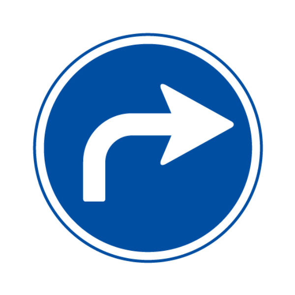 道路用標識（仮設用）　３９５−３０１Ｒ　指定方向外進行禁止　（右矢印）