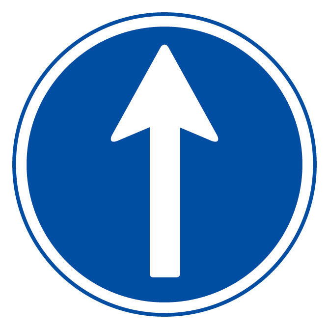 道路用標識（仮設用）　３９５−３１１　指定方向外進行禁止