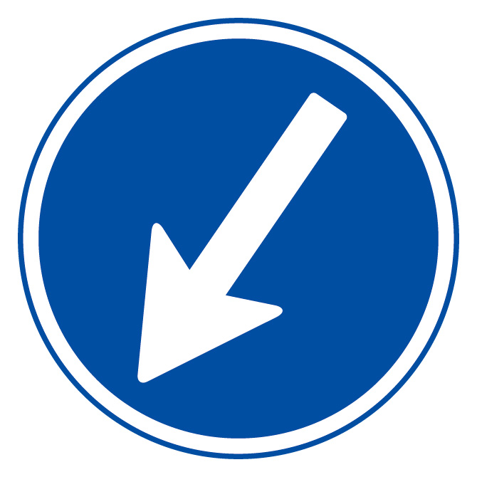 道路用標識（仮設用）　３９５−３３１　指定方向外進行禁止