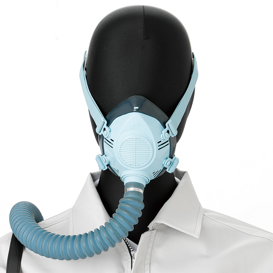 一定流量形エアラインマスク １２号Ｄ－Ｙ腰ベルト付 携帯式ろ過筒型 