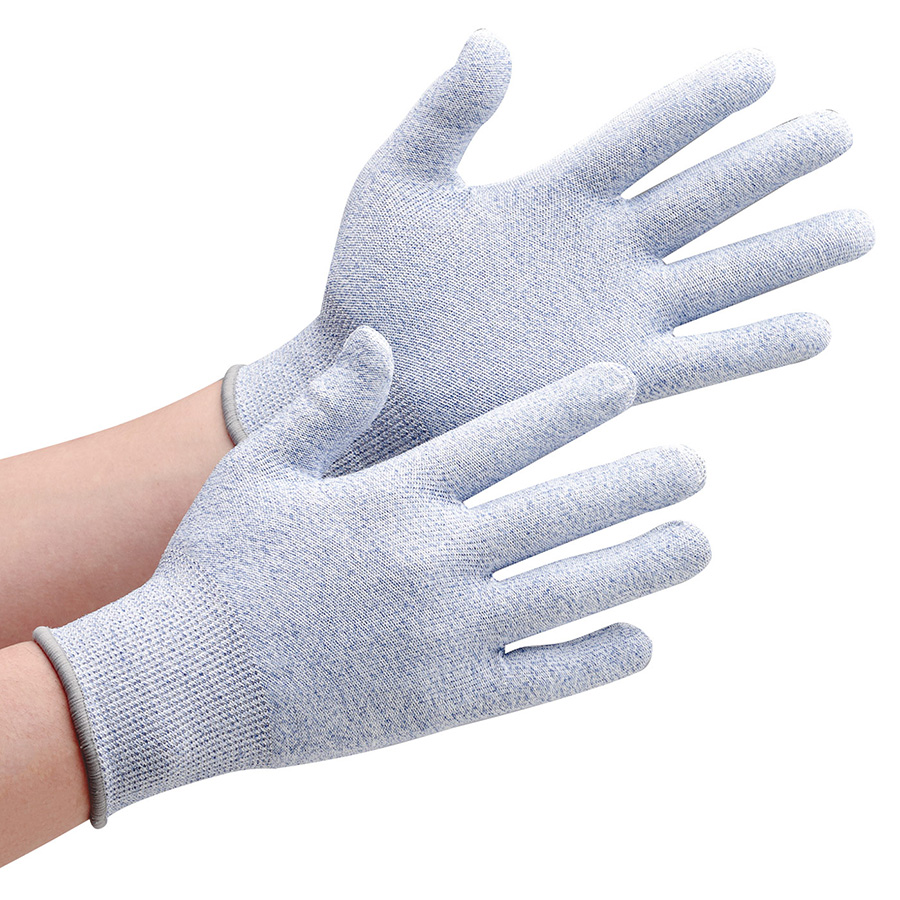 耐切創性手袋 カットガード １３２ＮＦ ブルー 個装 Ｌ | 【ミドリ安全 