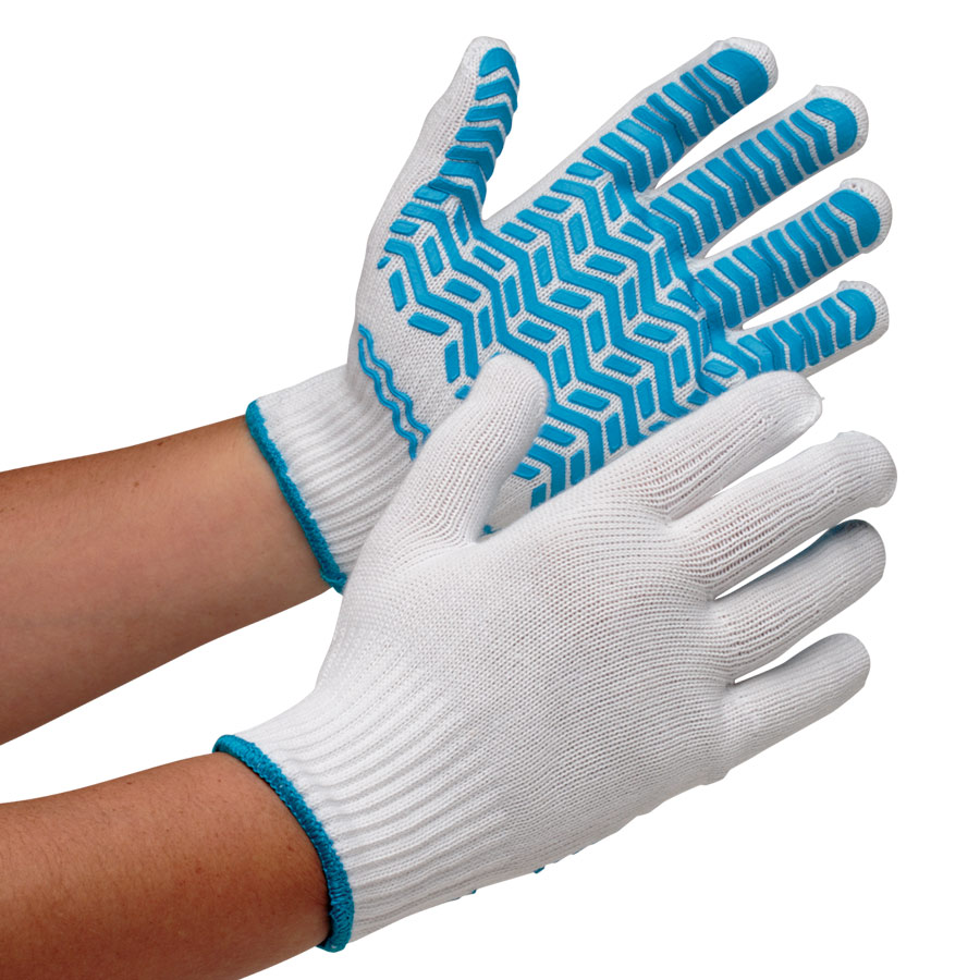 すべり止め加工手袋 ゴムライナー ＮＯ．００３ ブルー Ｌ １２双 
