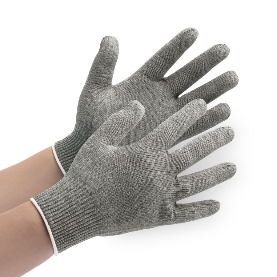 接触感染予防手袋　ＭＳ１３２　暖かタイプ　グレー　Ｍ