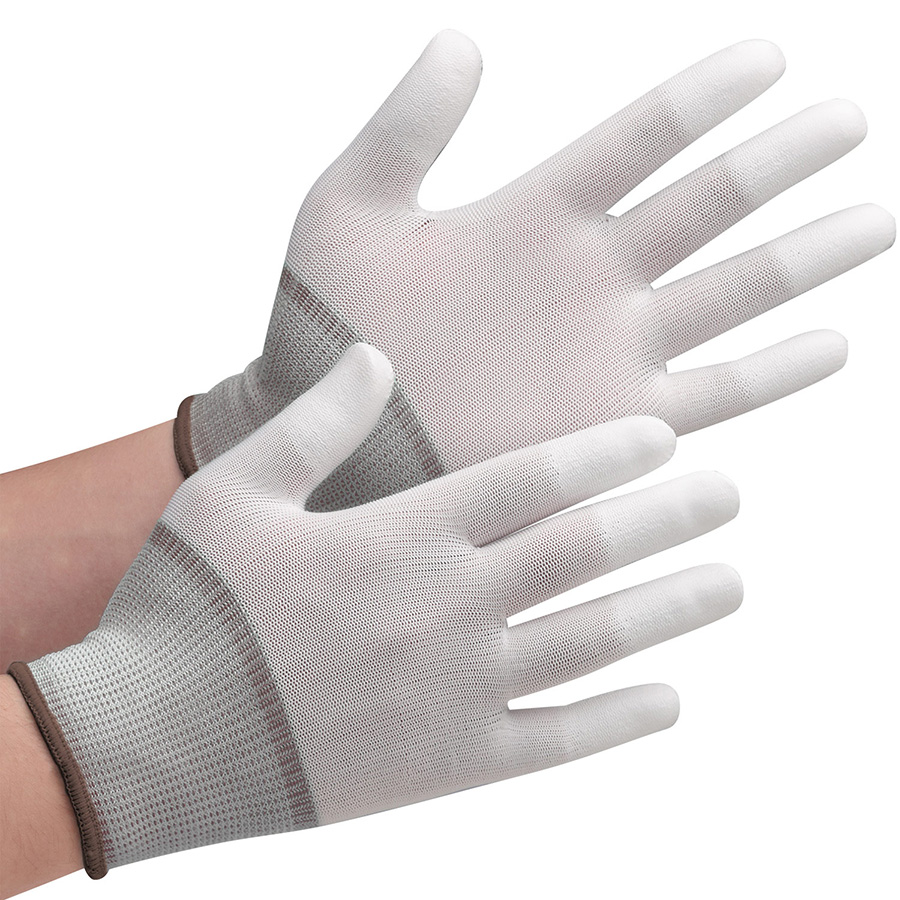作業手袋　ＳＰＵ−１３１Ｎ　（指先コーティング）　ＳＳサイズ　１０双／袋
