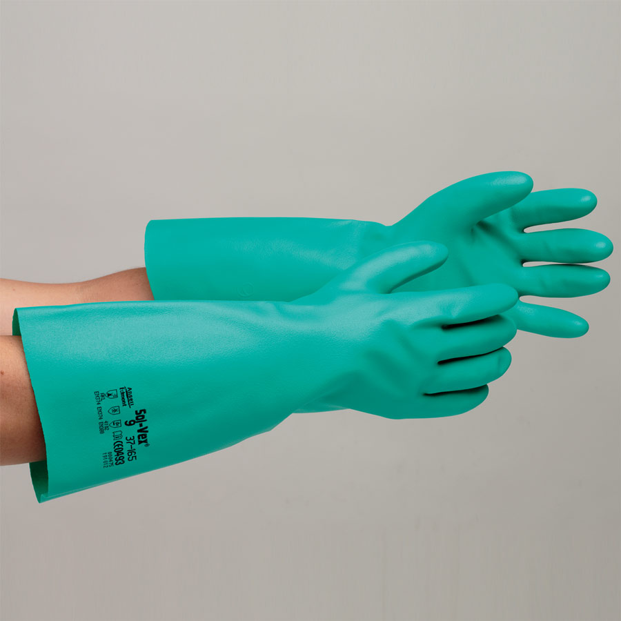 ニトリルゴム製手袋 アルファテック ソルベックス ３７－１６５ 厚手 ＬＬ | 【ミドリ安全】公式通販