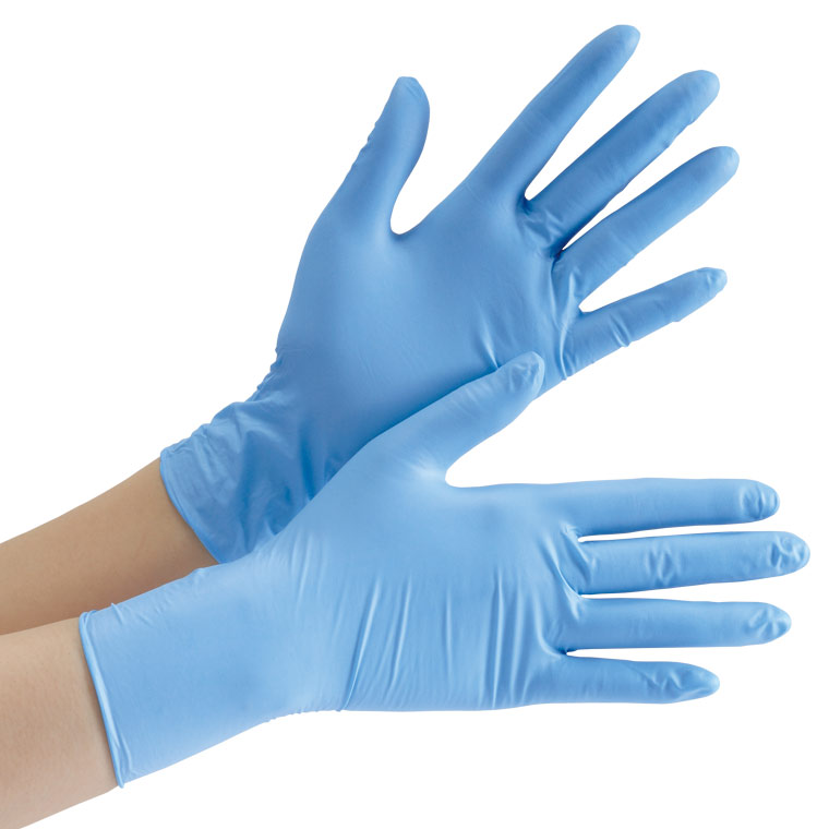 ニトリル手袋 ベルテ ７５２Ｋ （レギュラー） 粉つき ブルー ＳＳ