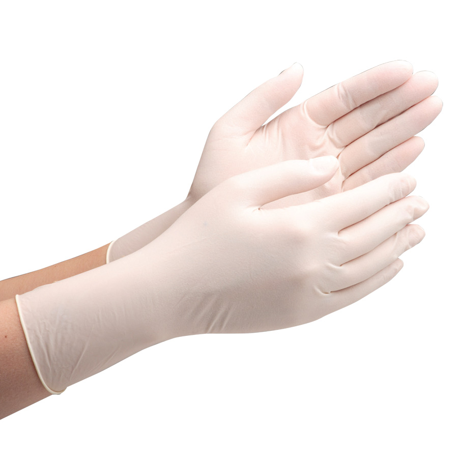 天然ゴム手袋 ベルテ６１０Ｎ 粉なし ホワイト Ｍ １００枚 【ミドリ安全】公式通販
