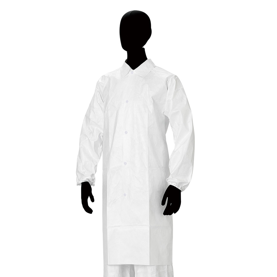 デュポン（ＴＭ） タイベック（Ｒ）製 白衣 （袖口ゴム入） ４２５１ ３Ｌ 【ミドリ安全】公式通販