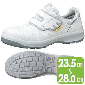 安全靴　Ｇ３５９５　静電　（マジックタイプ）　ホワイト（２３．５〜２８ｃｍ）