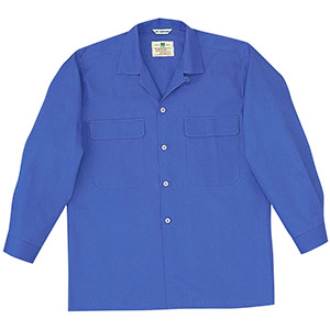 綿長袖シャツ　ＭＳ２０３上　ブルー