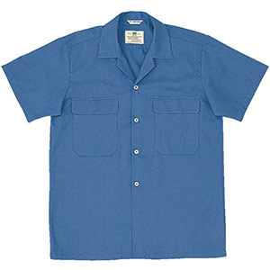 混紡　男子半袖シャツ　ＭＳ５０３　上　ブルー