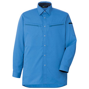 ベルデクセルフレックス　男女共用　ハーネス対応　長袖シャツ　ＶＥＳ２５９３上　ブルー