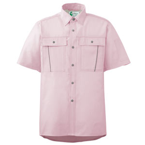 ペア半袖さらりシャツ　ＲＣＳ６０５　上　ピンク