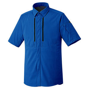 ベルデクセルフレックス　フルハーネス対応　男女共用　半袖シャツ　ＶＥＳ７３３上　ロイヤルブルー