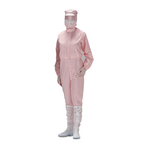 クリーンウェア　超静電クリーンスーツ　Ｃ１５１５Ｐ　ピンク