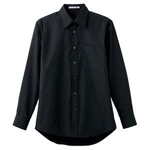 ブロードレギュラーカラー　長袖シャツ　ＦＢ４５２６Ｕ−１６　ブラック
