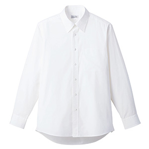 ブロード　レギュラーカラー　長袖シャツ　ＦＢ４５３４Ｕ−１５　ホワイト