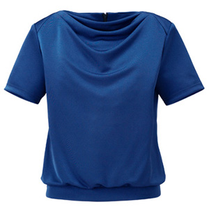 ドレープ半袖ニット　ＢＣＫ７３０１−７　ブルー