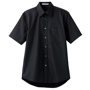 ブロードレギュラーカラー　半袖シャツ　ＦＢ４５２７Ｕ−１６　ブラック