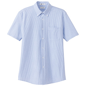 メンズ　ニット吸汗速乾　半袖シャツ　ＦＢ５０２９Ｍ−７　ブルー