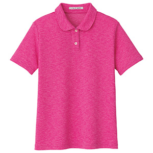 吸汗速乾フラットカラーポロシャツ　ＦＢ４０２９Ｌ−９　ピンク