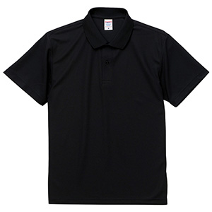 ４．７ｏｚ　スペシャル　ドライ　カノコ　ポロシャツ（ローブリード）＜アダルト＞　２０２０−０１　００２　ブラック