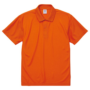 ４．７ｏｚ　スペシャル　ドライ　カノコ　ポロシャツ（ローブリード）＜アダルト＞　２０２０−０１　０６４　オレンジ