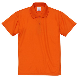 ４．７ｏｚ　スペシャル　ドライ　カノコ　ポロシャツ（ローブリード）＜ウィメンズ＞　２０２０−０３　０６４　オレンジ