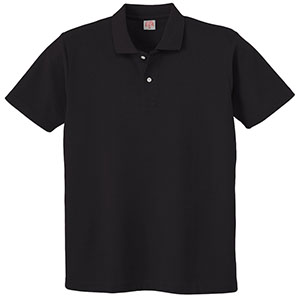 ヘビーウェイト半袖ポロシャツ　（ポケットなし）　１１０　８０　ブラック